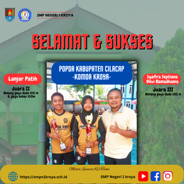 TOREHAN JUARA ATLET SMP NEGERI 1 KROYA DI POPDA KABUPATEN CILACAP TH 2023