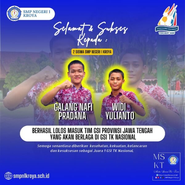 Dua Siswa SMP Negeri 1 Kroya Terpilih dalam GSI Sepak Bola Tingkat Provinsi Jawa Tengah Tahun 2024